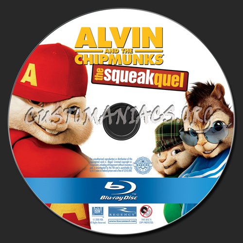 Alvin and the Chipmunks the Squeakquel blu-ray label