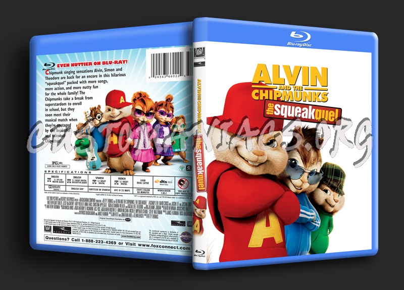 Alvin and the Chipmunks the Squeakquel blu-ray cover