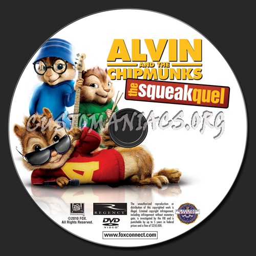 Alvin and the Chipmunks the Squeakquel dvd label