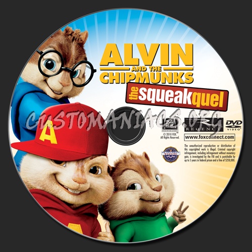 Alvin and the Chipmunks the Squeakquel . dvd label