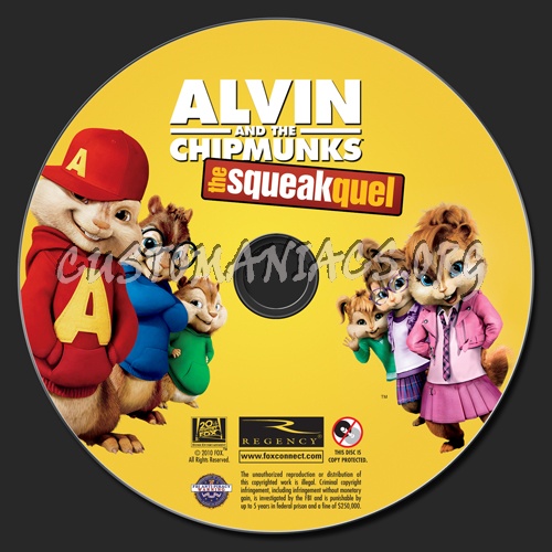 Alvin and the Chipmunks the Squeakquel dvd label