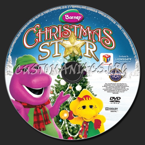 Barney: Christmas Star dvd label