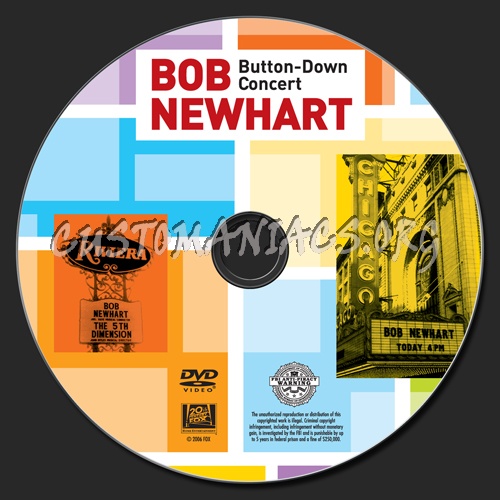 Bob Newhart Button-Down Concert dvd label