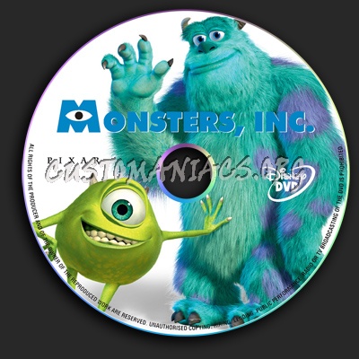 Monsters, Inc dvd label