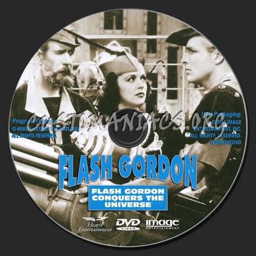 Flash Gordon: Flash Gordon Conquers The Universe dvd label