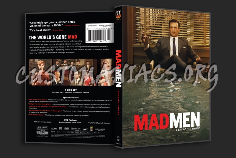 Mad Men Season 3 dvd cover