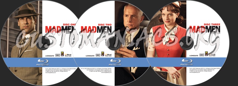 Mad Men Season 3 blu-ray label