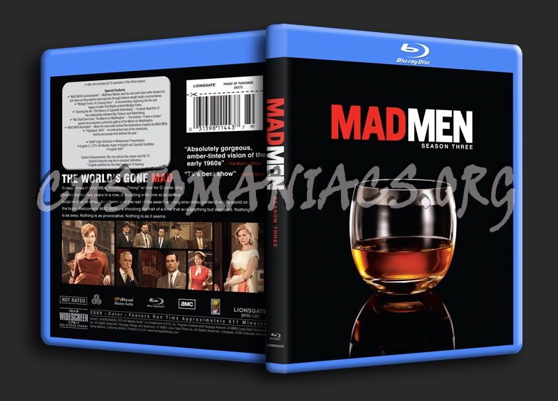 Mad Men Season 3 blu-ray cover