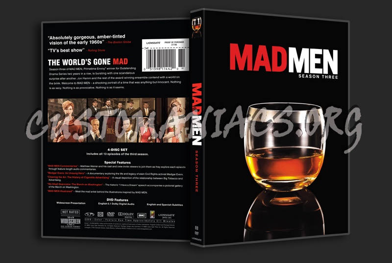 Mad Men Season 3 dvd cover