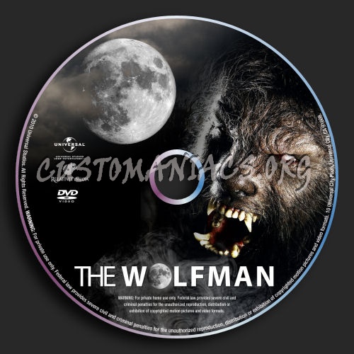 The Wolfman dvd label