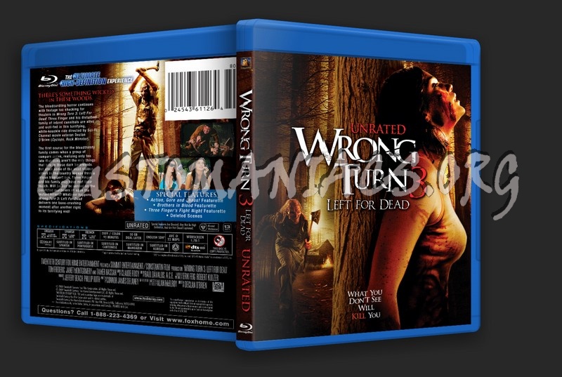 Wrong Turn 3: Left for Dead blu-ray cover