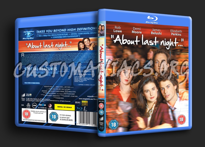 About Last Night blu-ray cover