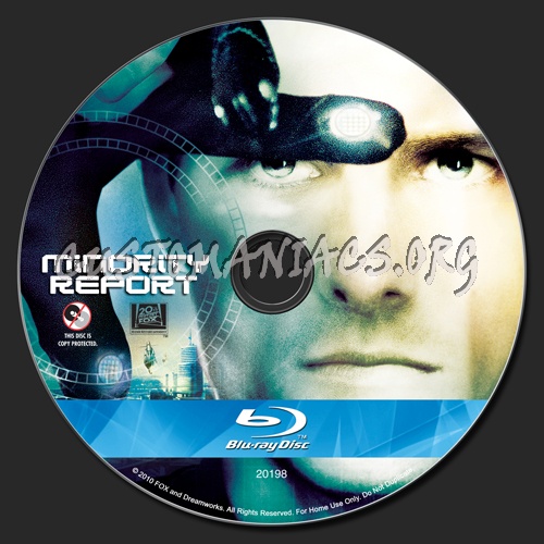 Minority Report blu-ray label