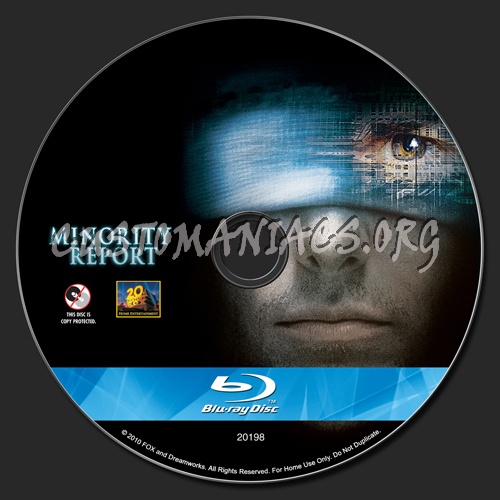 Minority Report blu-ray label