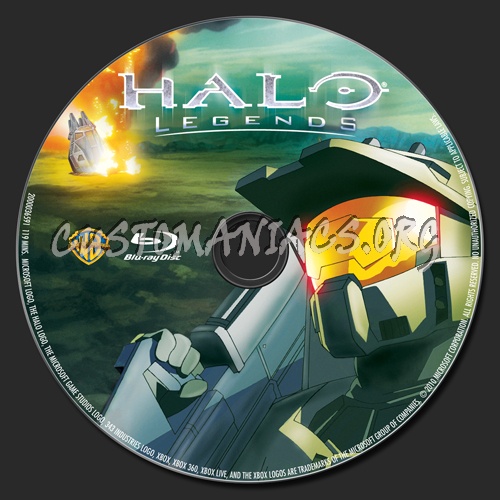 Halo Legends blu-ray label