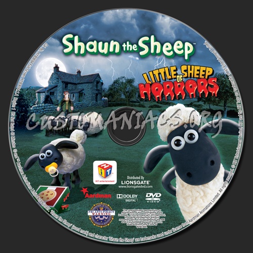 Shaun the Sheep Little Sheep of Horrors dvd label