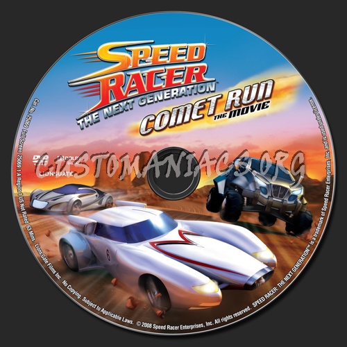 Speed Racer The Next Generation Comet Run The Movie dvd label