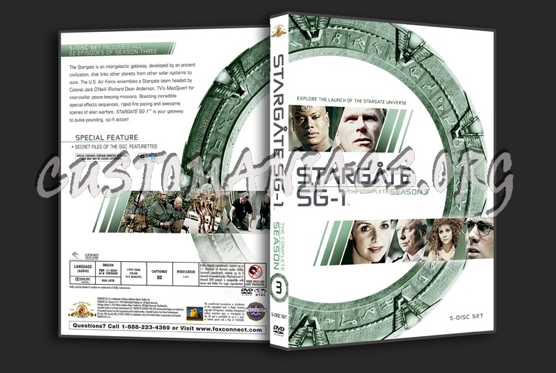 Stargate SG1 Season 3 dvd cover