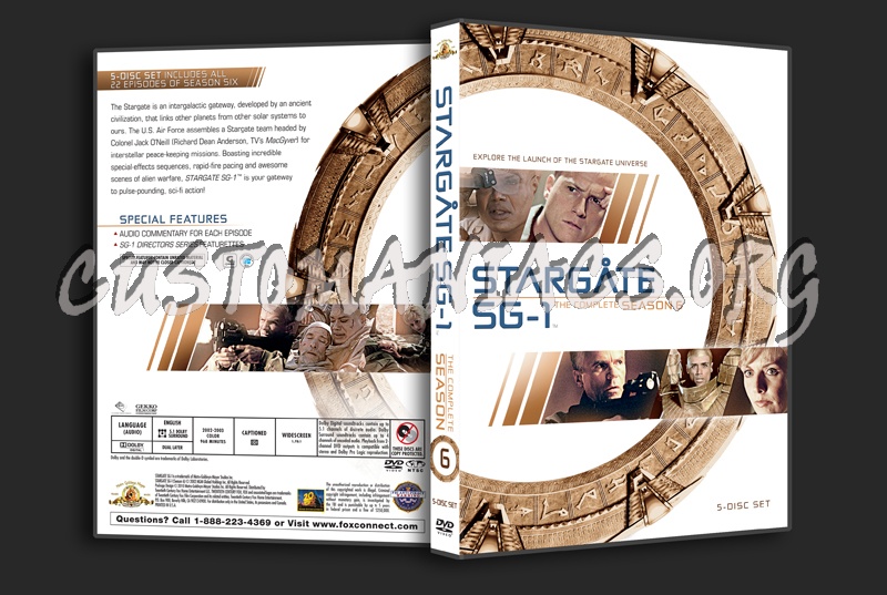 Stargate SG1 Season 6 dvd cover