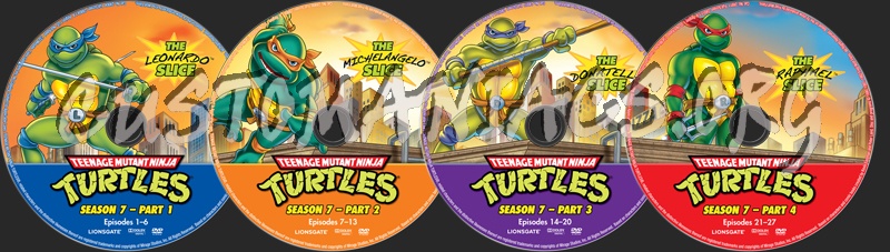 Teenage Mutant Ninja Turtles Season 7 dvd label