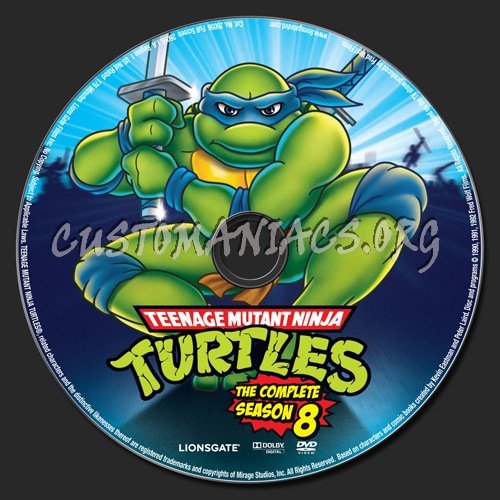 Teenage Mutant Ninja Turtles Season 8 dvd label