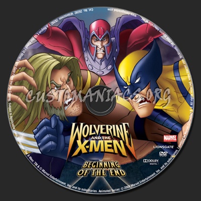 Wolverine and the X-Men Beginning of the End Volume 3 dvd label