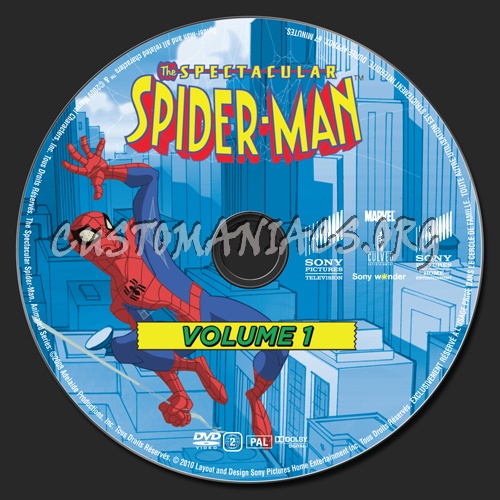 The Spectacular Spider-Man Volume 1 dvd label