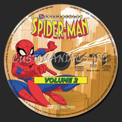The Spectacular Spider-Man Volume 2 dvd label