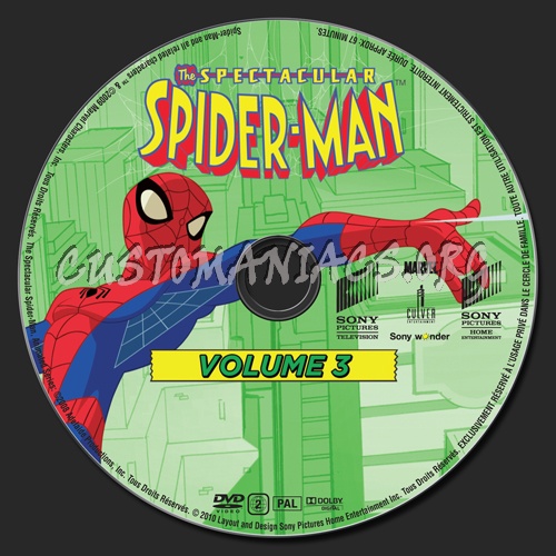 The Spectacular Spider-Man Volume 3 dvd label