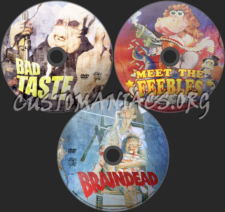 Peter Jackson Collection (Bad Taste - Meet The Feebles - Braindead) dvd label