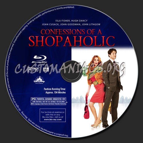 Confessions of a Shopaholic blu-ray label