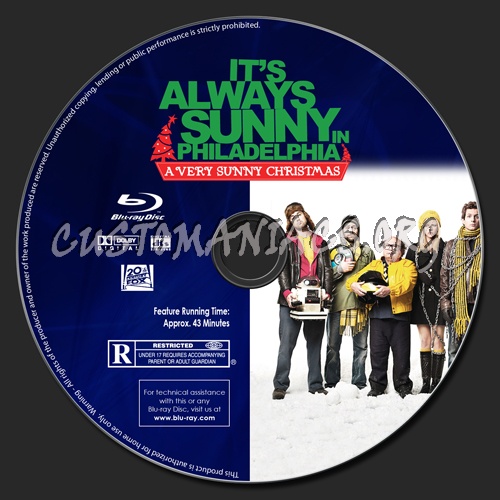 It's Always Sunny in Philadelphia A Very Sunny Christmas blu-ray label