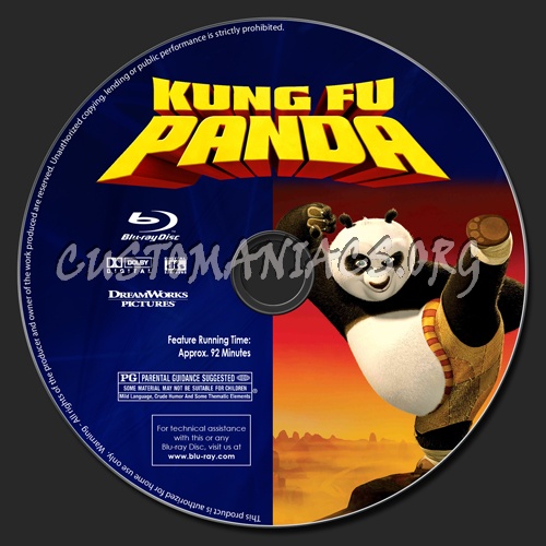 Kung Fu Panda blu-ray label