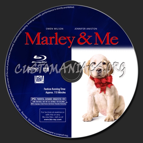 Marley & Me blu-ray label