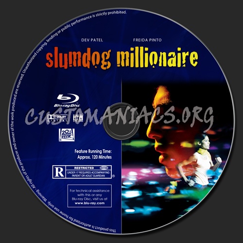 Slumdog Millionaire blu-ray label