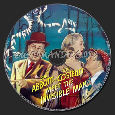 Bud Abbott and Lou Costello Meet The Invisible Man dvd label