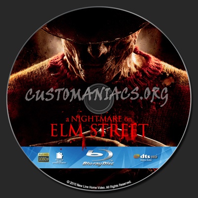 A Nightmare On Elm Street 2010 blu-ray label
