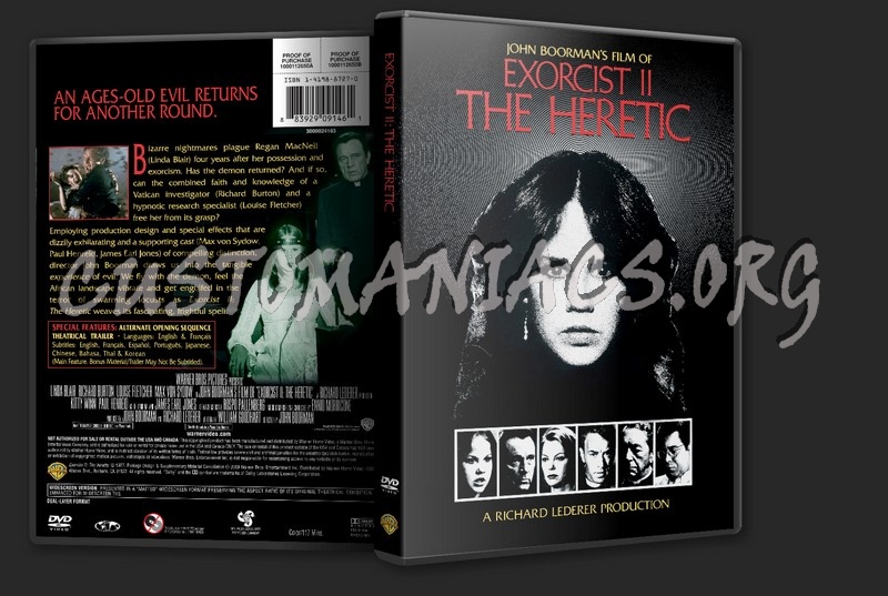 Exorcist II: The Heretic dvd cover