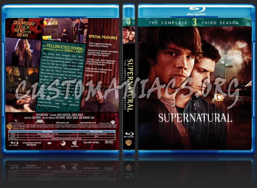 Supernatural Season 3 blu-ray cover