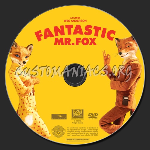 Fantastic Mr. Fox dvd label