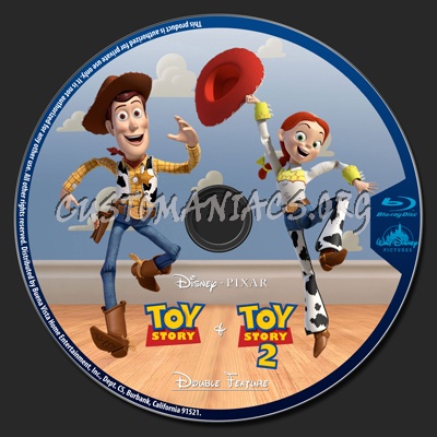 Toy Story 1 & 2 blu-ray label