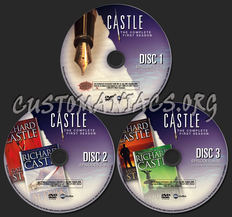 Castle Season 1 dvd label