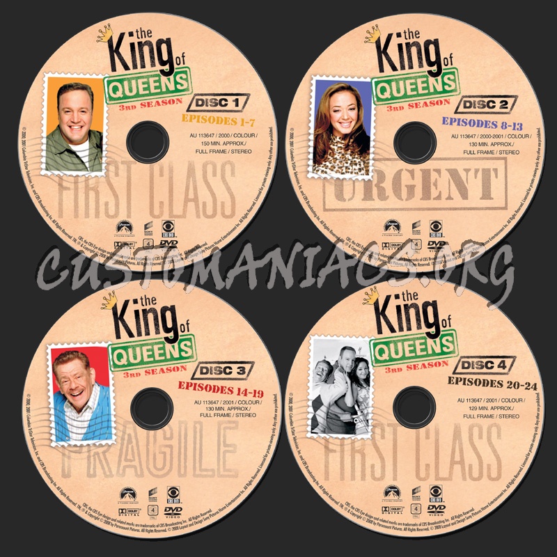 The King of Queens Season 3 dvd label