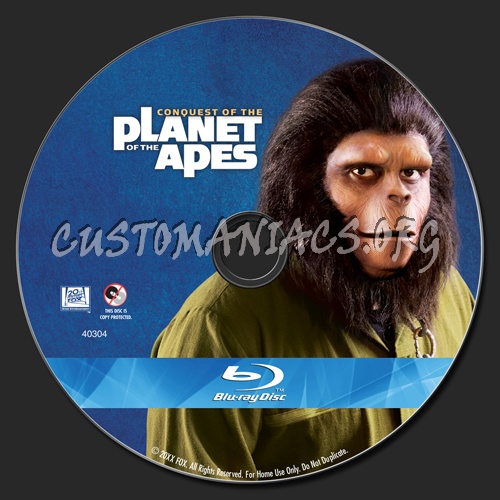 Conquest of the Planet of the Apes blu-ray label