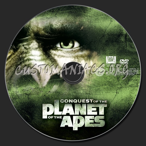 Conquest of the Planet of the Apes dvd label