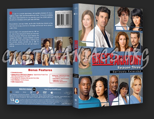Grey's Anatomy Season 3 dvd cover