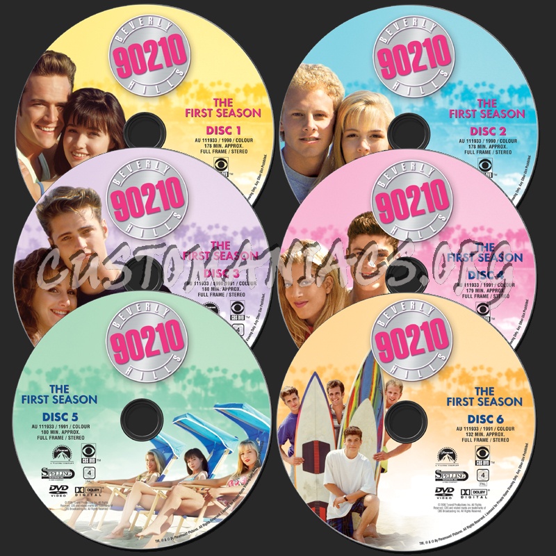 Beverly Hills 90210 Season 1 dvd label