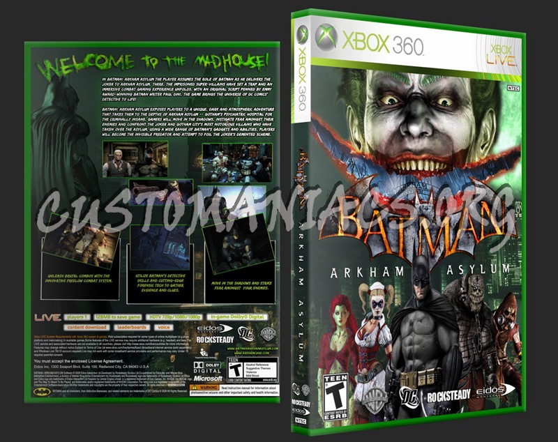 Batman Arkham Asylum dvd cover