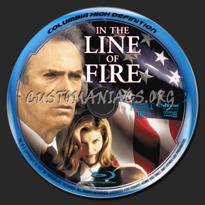 In the Line of Fire blu-ray label