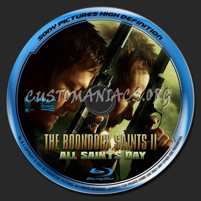 The Boondock Saints II All Saints blu-ray label